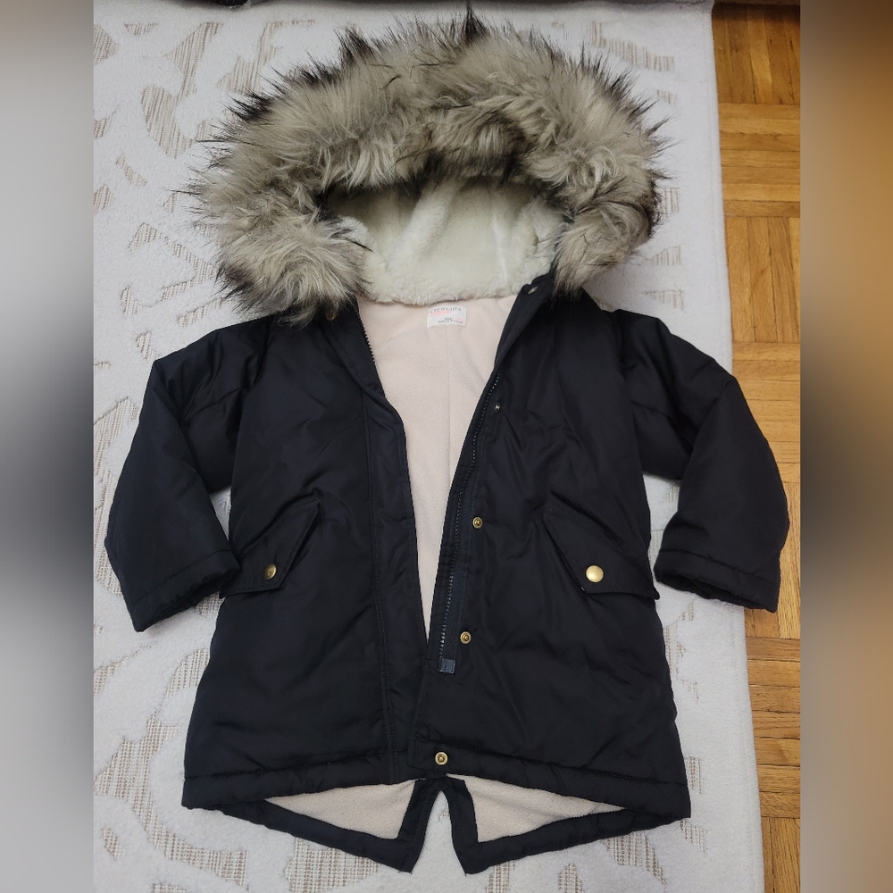 J. Crew Crewcuts Girls' fishtail parka with PrimaLoft sz 4-5